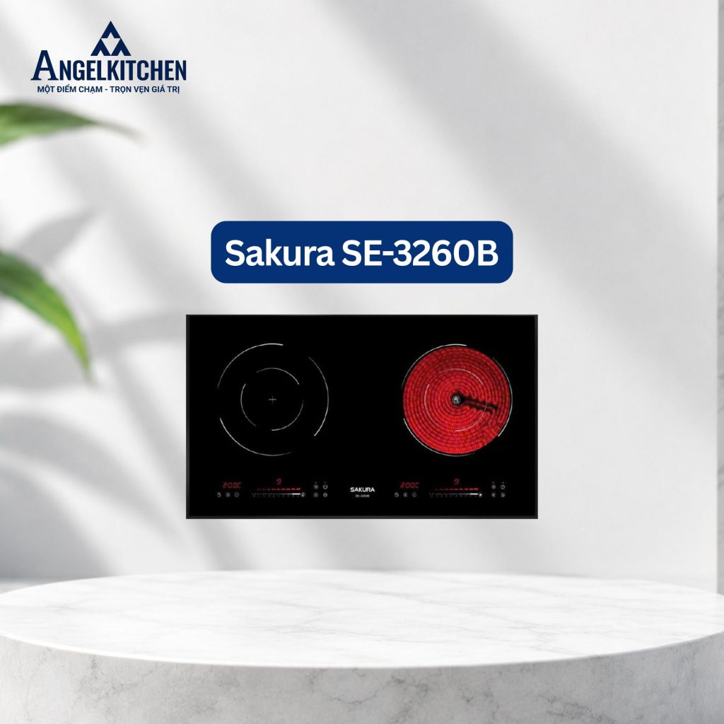 Bếp điện từ hồng ngoại đôi Sakura SE-3260B